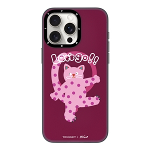 قاب YOUNGKIT یانگکیت Pink Polka Dot Cat Magsafe Series مناسب برای Apple iPhne 15 Pro Max