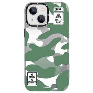 قاب YOUNGKIT یانگکیت Camouflage Circuit Strong Anti-Drop Impact Series Green 2 مناسب برای Apple iPhone 14