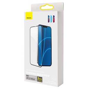 پک 2تایی محافظ تمام صفحه شیشه ای ضد اشعه Apple iPhone 13 Mini Baseus Anti-Blue Light SGQP010301