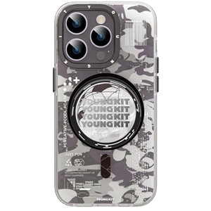 قاب YOUNGKIT یانگ کیت Apple iphone 13 Pro Camouflage Circuit Strong Anti-Drop Impact Series Gray