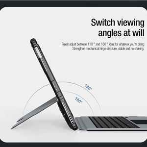کیف کلاسوری کیبورد دار نیلکین مدل Bumper Combo Backlit Keyboard مناسب برای تبلت اپل Apple iPad Air 2022 / Air 5 / iPad Air 10.9 2020/ iPad Air 4