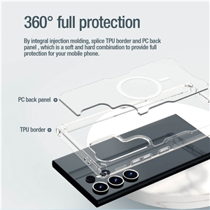 قاب محافظ مگنتی نیلکین سامسونگ Samsung Galaxy S24 Ultra Nillkin Nature TPU Pro Magnetic Case
