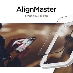 محافظ صفحه نمایش آیفون 13 برند اسپیگن مدل tR Align Master بسته 2 عدد همراه با ابزار نصب