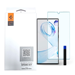 محافظ صفحه نمایش اسپیگن Galaxy S23 Ultra Screen Protector Platinum