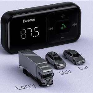 شارژر فندکی با قابلیت پخش موسیقی و تماس بیسوس Baseus T typed S-16 wireless MP3 car charger CCTM-E01