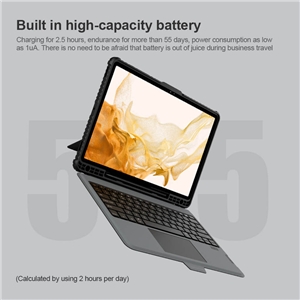 کیف کلاسوری کیبورد دار نیلکین مدل Bumper Combo Keyboard مناسب برای تبلت سامسونگ Galaxy Tab S9 Plus