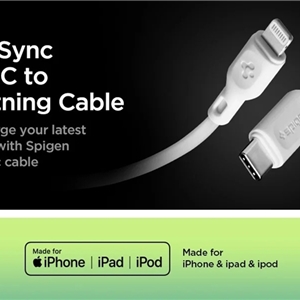 کابل USB-C به لایتنینگ اسپیگن مدل Spigen DuraSync USB C to Lightning طول 100CM