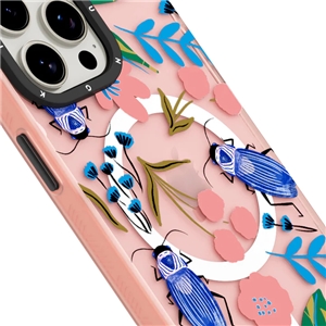 قاب مگ سیف برند یانگ کیت مدل YOUNGKIT X tara Reed Magsafe Pink مناسب برای Apple iPhone 15 Pro Max