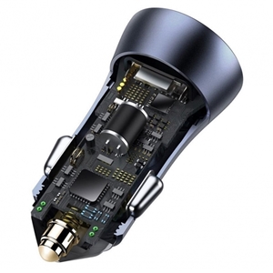 شارژر فندکی فست شارژ با کابل تایپ سی بیسوس Baseus Golden Contactor Pro Dual USB A QC TZCCJD-0G