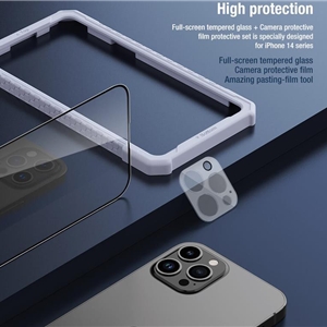 محافظ صفحه نمایش نیلکین مدل Amazing 2-in-1 HD مناسب برای گوشی موبایل اپل iPhone 14 pro به همراه محافظ لنز دوربین