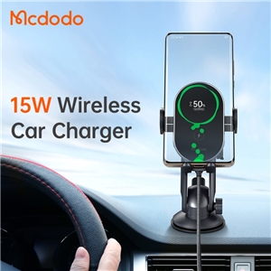 هولدر و شارژر وایرلس 15 وات مک دودو Mcdodo Dual Coil Wireless Charger Car Mount CH-1600