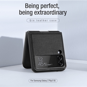 کیف کلاسوری نیلکین مدل Qin Pro Plain Cloth مناسب برای گوشی موبایل سامسونگ Galaxy Z Flip3 5G
