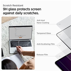 محافظ صفحه نمایش اسپیگن MacBook Pro 16″ Screen Protector GLAS.tR SLIM (2021/2023)
