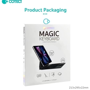 کیبورد مگنتی آیپد پرو 11 برند کوتسی مدل Coteci Magic Keyboard For Apple iPad Pro 11 2020-2021-2022 61010