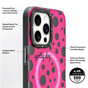 قاب YOUNGKIT یانگکیت سرخابی Polka Dots Magsafe Series مناسب برای Apple iPhone 14