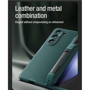 کاور نیلکین مدل Camshield Fold Leather Pen Holder مناسب برای گوشی موبایل سامسونگ Galaxy Z Fold 5 به همراه پایه نگهدارنده قلم