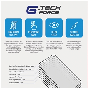گلس محافظ صفحه نمایش آیفون 13 پرو مکس برند G-Tech مدل G FORCE