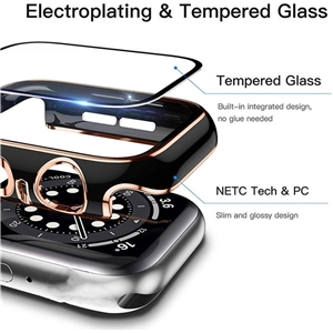گارد و محافظ صفحه نمایش جیتک برای اپل واچ 45 مدل G-TECH Luxury WATCH 7/8 CASE