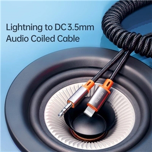 کابل انتقال صدا لایتنینگ به AUX مستقیم  فنری 3.5mm مک دودو Mcdodo Ca-0890