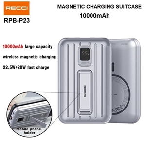 پاوربانک وایرلس 10000 رسی Recci Magnetic Charging Powerbank 22.5W RPB-P23
