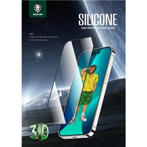 گلس دور سلیکیونی گرین لاین آیفون Green Lion 3D Silicone Plus High Definition مناسب برای Apple iPhone 14 Pro Max