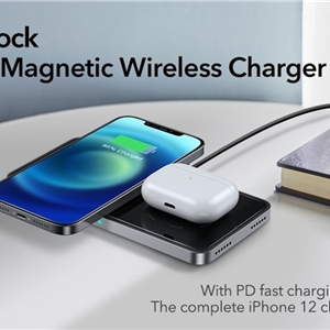 شارژر بیسیم رومیزی ESR 2-in-1 Magnetic Wireless Charger (HaloLock)