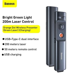 پوینتر و پرزنتر شارژی بیسوس نور سبز Baseus Wireless Presenter WKCD010013