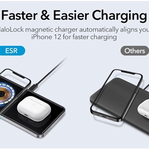 شارژر بیسیم رومیزی ESR 2-in-1 Magnetic Wireless Charger (HaloLock)
