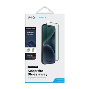 محافظ صفحه نمایش آیفون 15 پرو مکس برند یونیک مدل UNIQ Optix VisionCare IPHONE 15 Pro Max