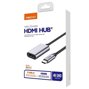 مبدل تایپ سی به اچ دی ام آی رسی Recci Type-C to HDMI Adapter 4K Cable RH11