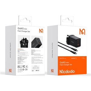 آداپتور سه پورت 65 وات همراه کابل مک دودو Mcdodo GaN5 mini Fast Charger Set CH-1552