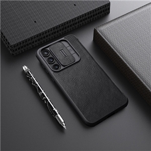 کیف چرمی نیلکین سامسونگ Samsung Galaxy A35 Nillkin Qin Pro Leather Case دارای محافظ دوربین