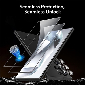 محافظ صفحه و لنز دوربین گلکسی اس 24 اولترا ESR Galaxy S24 Ultra Tempered-Glass Screen and Camera Lens Protectors Set