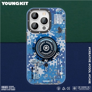 قاب YOUNGKIT یانگکیت Camouflage Circuit Strong Anti-Drop Impact Series Blue مناسب برای Apple iPhone 13