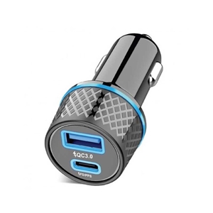 شارژر فندکی 45 وات پرودو مدل Car Charger به همراه کابل تبدیل USB-C به لایتنینگ