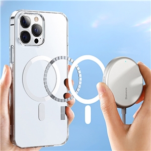 قاب محافظ مگنتی بیسوس آیفون Apple iPhone 12 Pro Max Baseus Crystal Magnetic Case ARJT000702