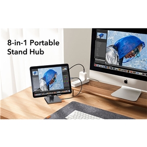 هاب استند نگهداره USB-C آیپد | ESR 8-in-1 Portable Stand Hub