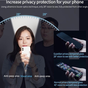 محافظ صفحه نمایش حریم شخصی نیلکین مدل Guardian Privacy مناسب برای گوشی موبایل اپل iPhone 14 Pro Max