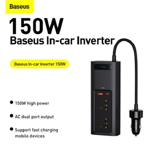 چند راهی بیسوس Baseus In-car Inverter 150W CRNBQ-A01 EU CN Plug 220V ولتاژ 220 ولت