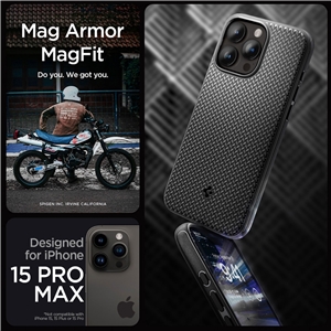 قاب آیفون 15 پرو مکس اسپیگن Spigen Mag Armor MagFit for iPhone 15 Pro Max