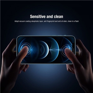 محافظ صفحه و گلس لنز دوربین نیلکین آیفون 12 پرو مکس Nillkin Amazing 2-in-1 HD full screen protector for Apple iPhone 12 Pro Max
