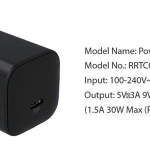 آداپتور شارژر USB-C پاور دلیوری برند راک رز مدل RockRose Powercube I G30 USB-C PD 30W Power Adapter