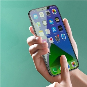 پک 2 تایی محافظ صفحه شیشه ای ضد اشعه Baseus SGAPIPH61P-LP02 Apple iPhone 12 Green Glass