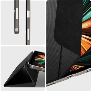 کاور محافظ برند اسپیگن آیپد پرو 12.9 مدل Spigen Liquid Air Folio Case iPad Pro 12.9 (2021)