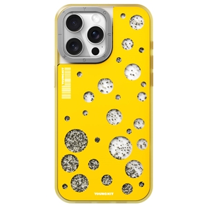 قاب YOUNGKIT یانگکیت Yellow Polka Dots Quicksand Magsafe Series مناسب برای Apple iPhone 15 Pro Max