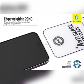 گلس فول BLUEO Full Cover Anti Glare Matte Glass Anti Static مناسب برای Apple iPhone 16E