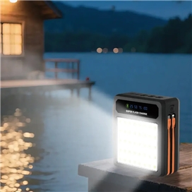 پاور بانک خورشیدی Laros 200000 mAh پرودو Porodo مدل PDPB80BK