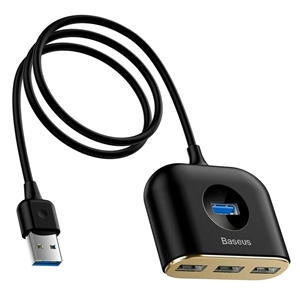 هاب USB چهار پورت بیسوس Baseus Square Round USB 3.0 Hub CAHUB-AY01