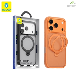 قاب برند بلوئو مدل Blueo Skin Friendly Frosted Anti-drop Case Ring Stand 360° مناسب برای Apple iPhone 17 Pro Max