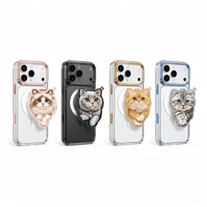 ست قاب شفاف و استند مگنتی Denim نیمی Nimmy Magnetic Crystal Clear مناسب برای Apple iPhone 18 Pro Max